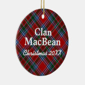 Clan MacBean Scottish Tartan Keramisch Ornament (Rechts)