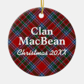 Clan MacBean Scottish Tartan Keramisch Ornament (Voorkant)