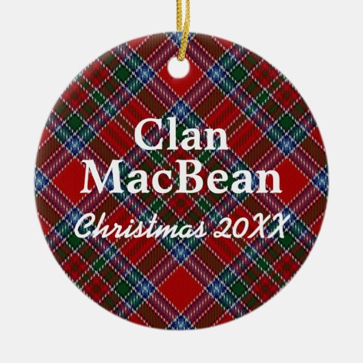 Clan MacBean Scottish Tartan Keramisch Ornament (Voorkant)