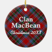 Clan MacBean Scottish Tartan Keramisch Ornament (Achterkant)