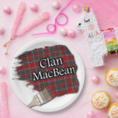 Clan MacBean Scottish Tartan Paint Brush Papieren Bordje (Feest)