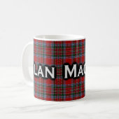 Clan MacBean Tartan Scottish Koffiemok (Voorkant links)