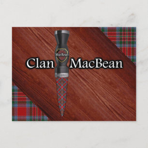 Clan MacBean Tartan Sgian Dubh Blade Briefkaart