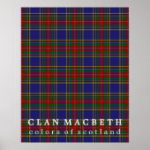 Clan MacBeth Colors of Scotland Tartan Poster (Voorkant)
