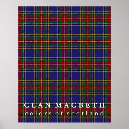 Clan MacBeth Colors of Scotland Tartan Poster (Voorkant)