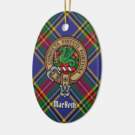 Clan MacBeth Crest Ceramic Ornament (Links)
