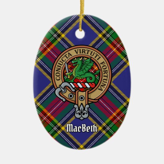 Clan MacBeth Crest Ceramic Ornament (Voorkant)