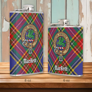 Clan MacBeth Crest Flask Heupfles