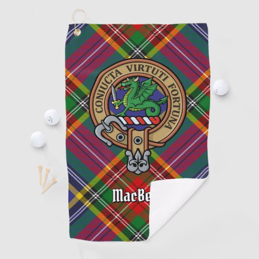 Clan MacBeth Crest Golf Towel Golfhanddoek (Insitu)