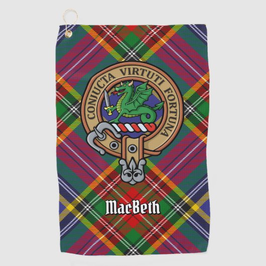 Clan MacBeth Crest Golf Towel Golfhanddoek (Voorkant)