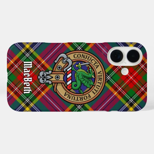 Clan MacBeth Crest Hoesje-Mate iPhone Case (Achterkant (horizontaal))