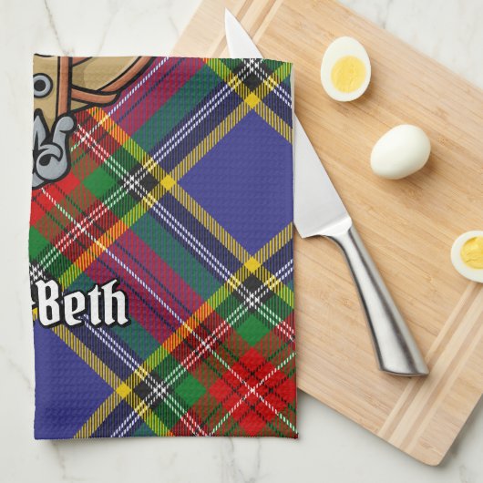 Clan MacBeth Crest Kitchen Towel Theedoek (Quarter Fold)