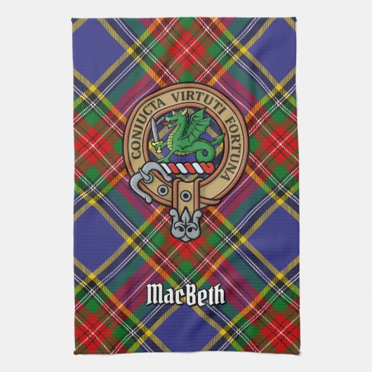 Clan MacBeth Crest Kitchen Towel Theedoek (Verticaal)