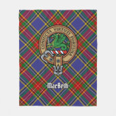 Clan MacBeth Crest over Tartan Fleece Deken (Voorkant)