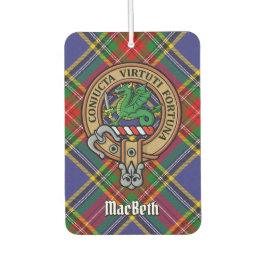 Clan MacBeth Crest over Tartan Luchtverfrisser