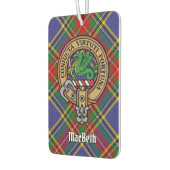 Clan MacBeth Crest over Tartan Luchtverfrisser (Links)
