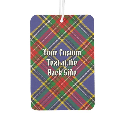 Clan MacBeth Crest over Tartan Luchtverfrisser (Achterkant)