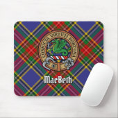Clan MacBeth Crest over Tartan Muismat (Met muis)