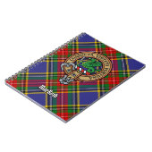 Clan MacBeth Crest over Tartan Notitieboek (Linkerzijde)