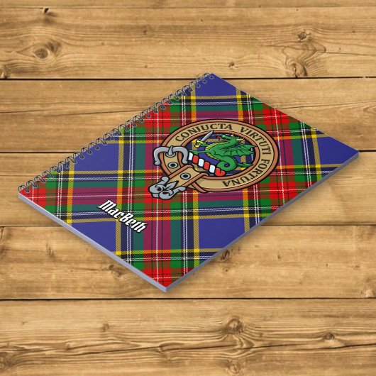 Clan MacBeth Crest over Tartan Notitieboek