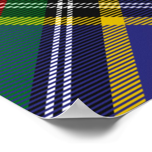 Clan MacBeth Crest over Tartan Poster (Hoek)