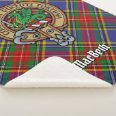 Clan MacBeth Crest over Tartan Sherpa Deken (3/4)