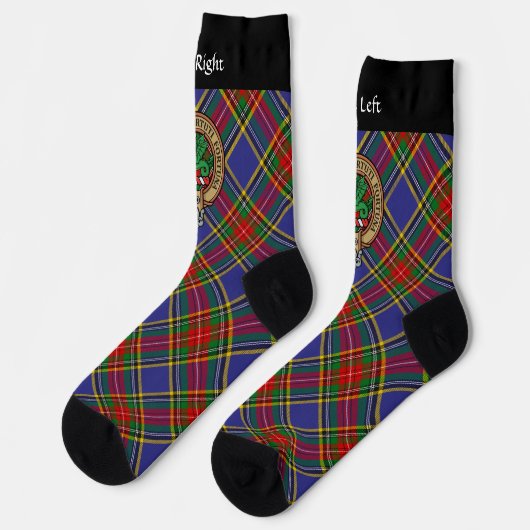 Clan MacBeth Crest over Tartan Socks Sokken (Links)