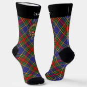 Clan MacBeth Crest over Tartan Socks Sokken (Gebogen)