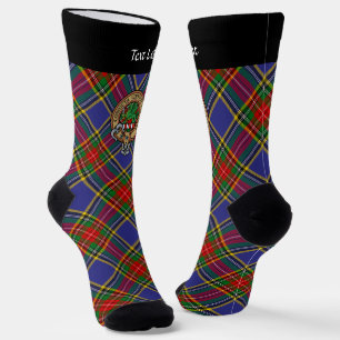 Clan MacBeth Crest over Tartan Socks Sokken