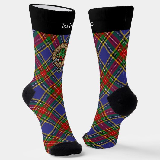 Clan MacBeth Crest over Tartan Socks Sokken (Gebogen)