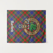 Clan MacBeth Crest over Tartan Wandkleed (Voorkant (horizontaal))