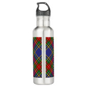 Clan MacBeth Crest over Tartan Waterfles (Achterkant)