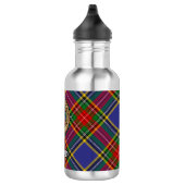 Clan MacBeth Crest over Tartan Waterfles (Rechts)
