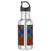 Clan MacBeth Crest over Tartan Waterfles (Achterkant)