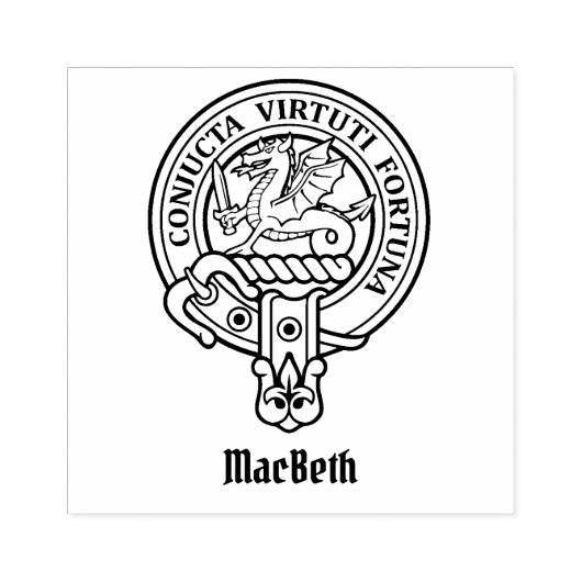 Clan MacBeth Crest Rubber Stamp Rubberstempel (Afrduk)