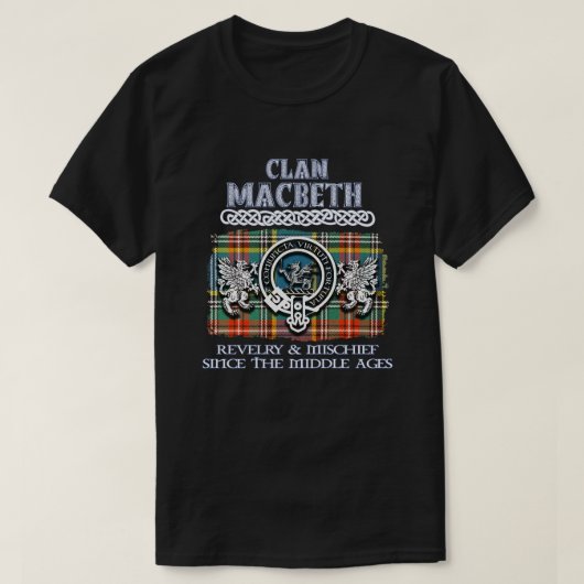 Clan MacBeth crest Schotse clans Schotse achternaa T-shirt (Design voorkant)