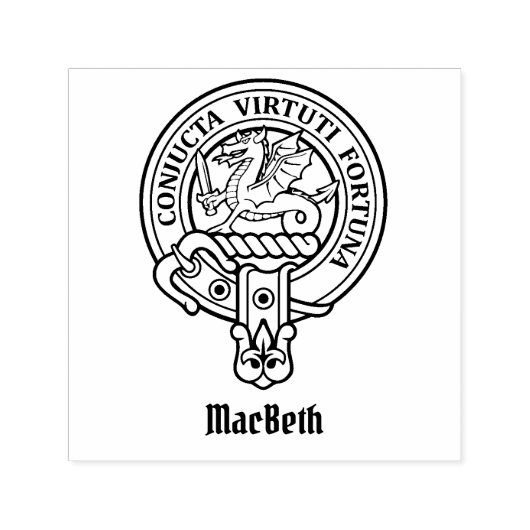Clan MacBeth Crest Self-Inking Stamp Zelfinktende Stempel (Design)