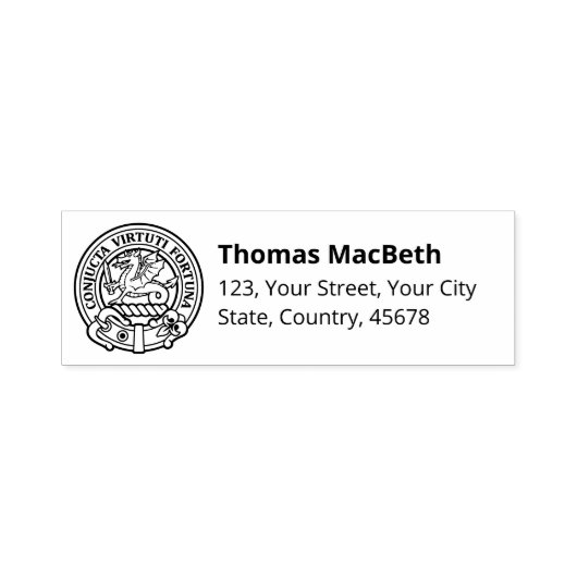 Clan MacBeth Crest Self-Inking Stamp Zelfinktende Stempel (Design)