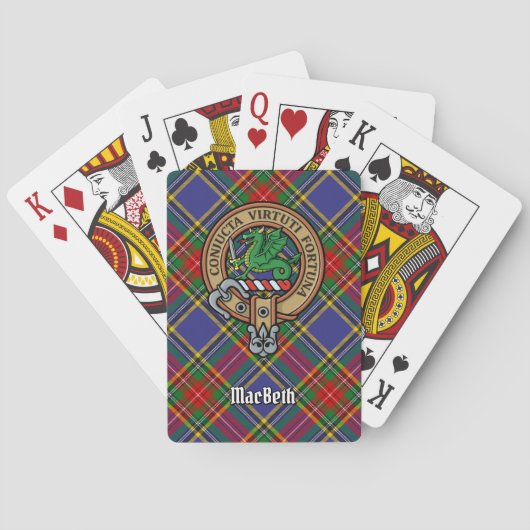 Clan MacBeth Crest-speelkaarten Pokerkaarten (Achterkant)