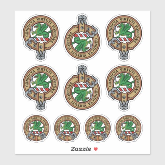 Clan MacBeth Crest Sticker Set (Vel)