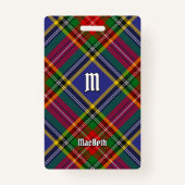 Clan MacBeth Tartan Badge (Voorkant)