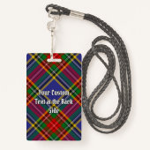 Clan MacBeth Tartan Badge (Achterkant met draagriem)