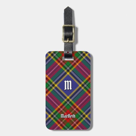 Clan MacBeth Tartan Bagagelabel (Voorkant verticaal)