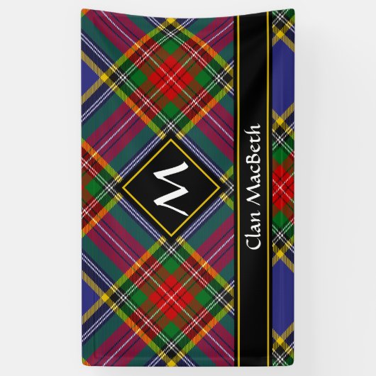 Clan MacBeth Tartan Banner (Verticaal)