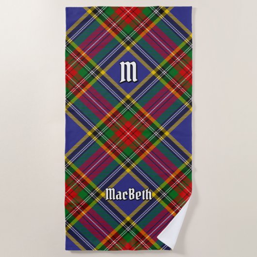 Clan MacBeth Tartan Beach Towel Strandlaken (Voorkant)