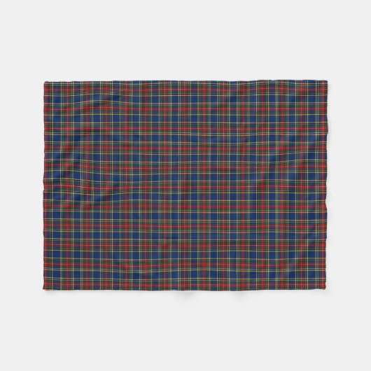 Clan MacBeth Tartan Blue en Red Pset Fleece Deken (Voorkant (Horizontaal))
