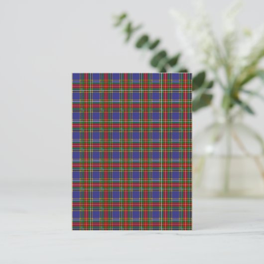 Clan MacBeth Tartan Briefkaart (Staand voorkant)