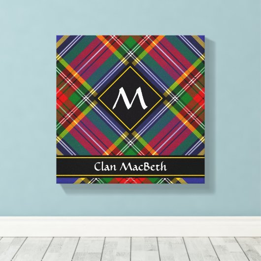 Clan MacBeth Tartan Canvas afdrukken (Insitu (Houten vloer))