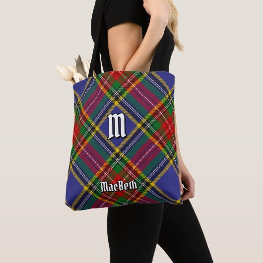 Clan MacBeth Tartan Canvas tas (Dichtbij)