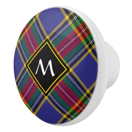 Clan MacBeth Tartan Ceramic Knob Keramische Knop (Rechts)